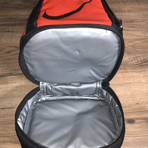Nike Small Lunch Bag Insulated 2 Compartments With Handle Red & Black - Picture 6 of 7