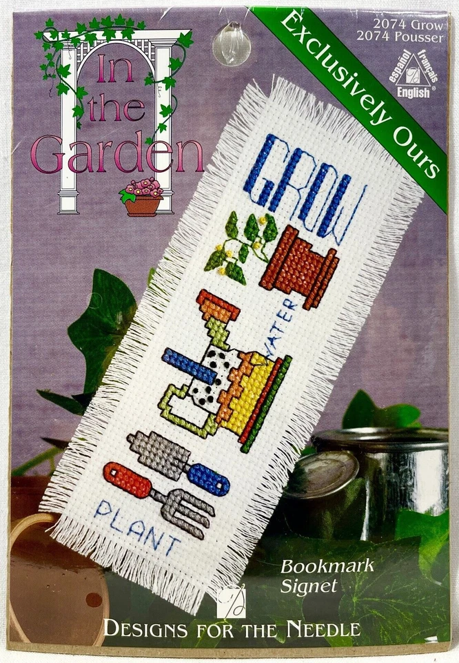 NEW 1996 Designs For The Needle Grow 2074 Cross Stitch Bookmark Kit Vintag 12921 - Image 2 of 3
