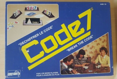 CODE 7 BREAK THE CODE SPIEL VINTAGE KARTENSPIEL VON CHIEFTAIN 1974 KOMPLETT UNGESPIELT