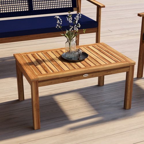4-Piece Patio Sofa Set, Outdoor Conversation Sectional with Cushion Coffee Table - Picture 7 of 12