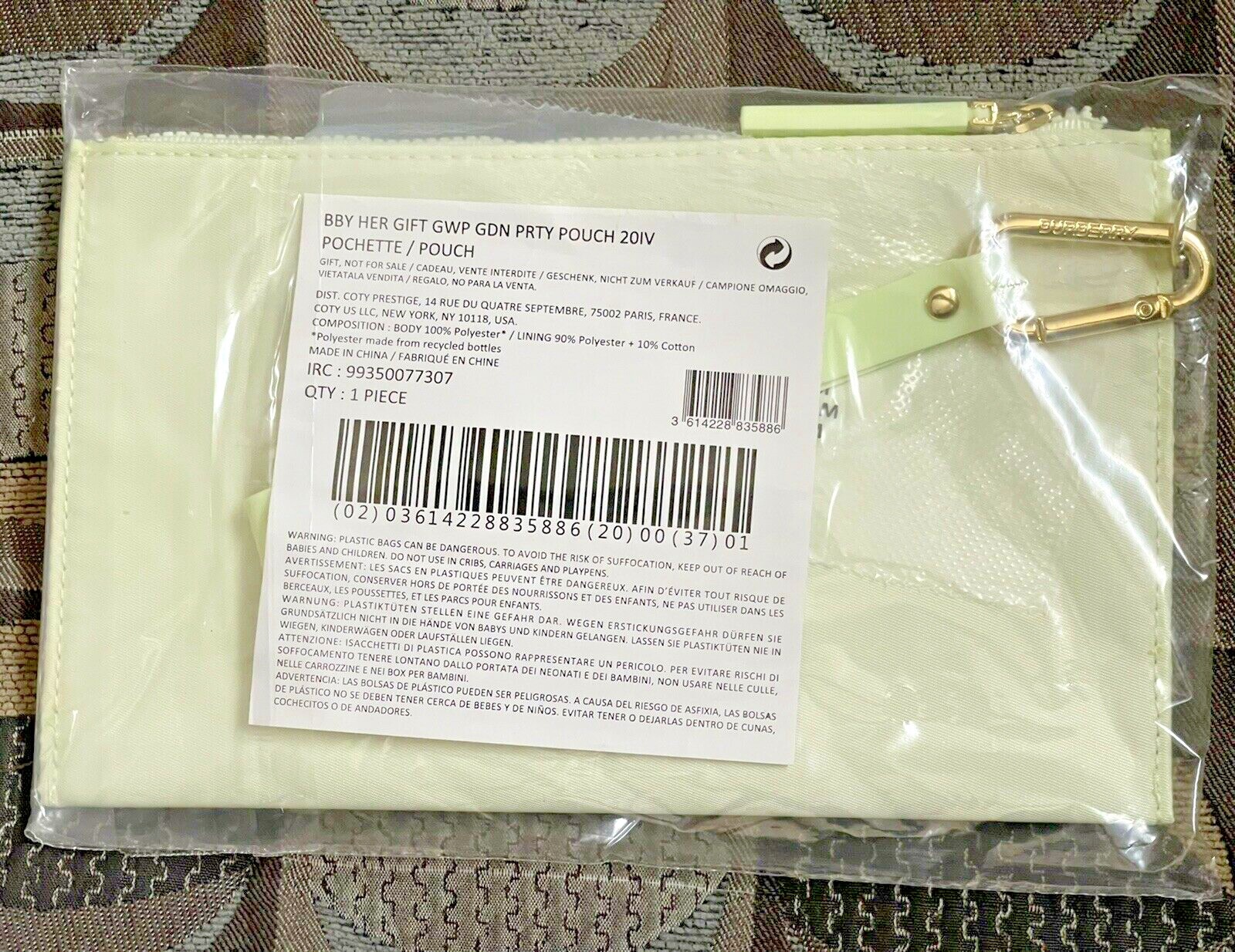 BURBERRY Her EDT Garden Party Green Bag Fragrance Cosmetic Makeup 