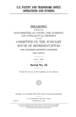 U.S. Patent and Trademark Office operations and funding by Congress, Re New-,