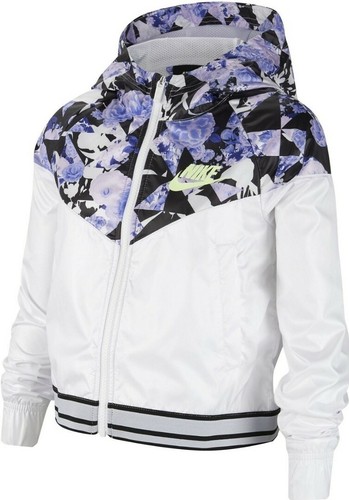 NikeSportswear Wind Runner Big Girl's Graphic Jacket WHITE SIZE L CU8204-100 - Picture 3 of 4