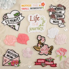 10PCS Mother's Day Patch Love Mom Iron on Embroidery Patches Applique for DIY