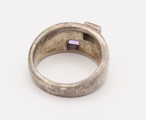 JUDITH JACK 925 Silver Vintage Amethyst Citrine & Marcasite Ring Sz 8 RG26212 - Picture 4 of 6