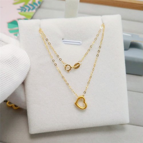Pure 999 24K Yellow Gold Bead DIY Lucky 3D Hollow Heart Pendant About 0.1g 1pc - Picture 8 of 12