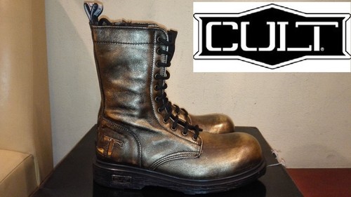 CULT Anfibio Scarpa Lacci Stivale in Pelle Col. Bronzo MADE IN ITALY N°35  Nuovo | eBay