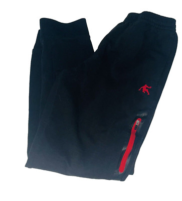 AND1 Athletic Boys Youth Basketball Jogger Pants Black Red Size XL 14 - 16