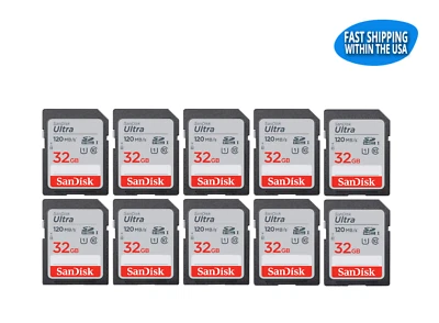 Sandisk Ultra 32GB SD Card for Bushnell Stealth P/Core/Stealth X Trail Cams x10 - Image 1 of 4