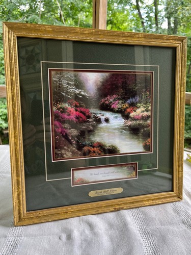 Thomas KinKade, Authenticated Print, “ Beside Still Waters,” 14”L & 14”W