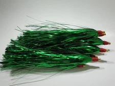 100 Green Mylar Crystal Flash Sliding Teaser 4 inch 10 cm