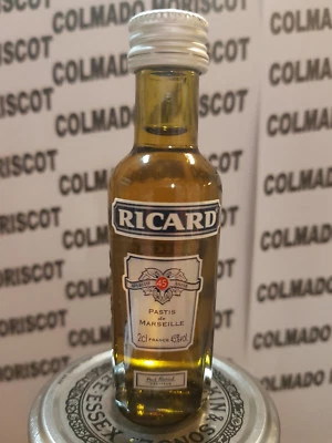 PASTIS DE MARSEILLE RICARD 2cl 45% GLASS CRISTAL mini bottle mignonette