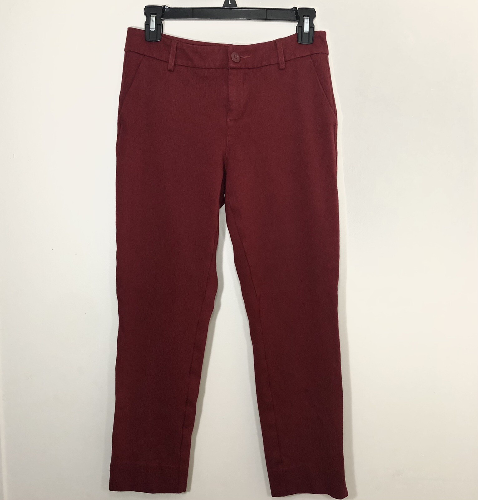 Cabi Size 4 Ava Trouser Style #3201 Pants Skinny Ruby Red Split Ankle Very  Soft | eBay