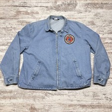Vintage Marine Corps Denim Jacket Mens XXL Blue Denim Full Zip Military USA Made