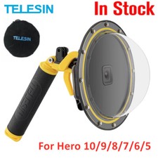 TELESIN 6" Dome Port Diving 30m Waterproof Housing Case for GoPro 10 9 8 7 6 5