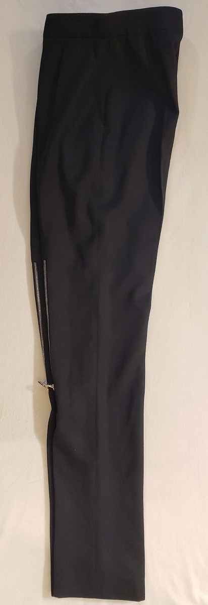 パンツ alexander mcqueen 757361.QJAAC Trousers ALEXANDER MCQUEEN Zip Knees Detail Wool Straight Leg Pants
