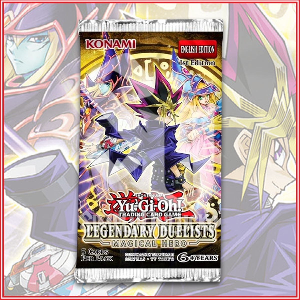 YuGiOh LEGENDARY DUELISTS MAGICAL HERO 1st Ed BOOSTER (5 Cards) LED6