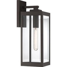 Quoizel Westover Modern Wall Sconce, 17 Inch Western Bronze 1-Light Outdoor