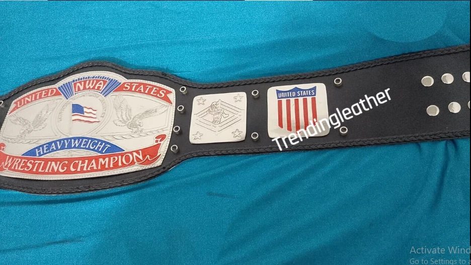 NWA ESTADOS UNIDOS CINTURÓN CAMPEONATO DE LUCHA DE PESO PESADO (2 MM) PLACA Foto 3 de 4
