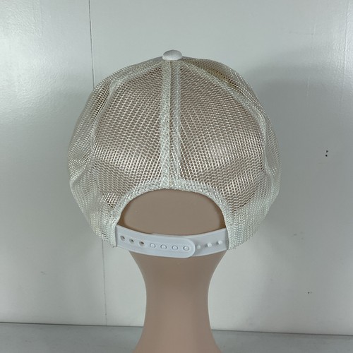 Vintage Fountainhead Resort Hat Cap Snapback Trucker 80s White Blue - Picture 4 of 10