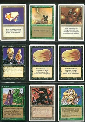9 MAGIC THE GATHERING CARDS 1994-1995 LOT MOST LP MINTY ORIGINAL