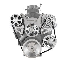 Chevy Sbc 350 Aluminum Complete Serpentine Belt Drive System Kit Polished