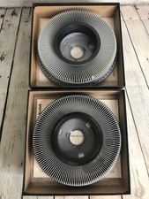 Lot of 2 Vintage Kodak Carousel Slide Trays Transvue 140 With Labels