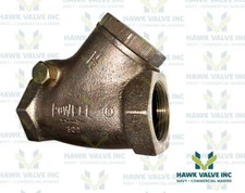 1-1/2" BRONZE 300 THREADED Y-PATTERN SWING CHECK VALVE - POWELL FIG.563