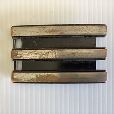 Vintage Adidas Golf Belt Buckle Three Stripe Golfing 3 1/2 " x 2"