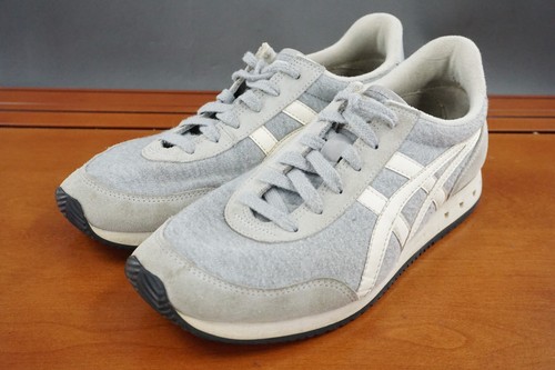 ASICS Tiger Runner Shoes Mens 8 Gray Fabric Lace Up Low Top Trainers Sneakers