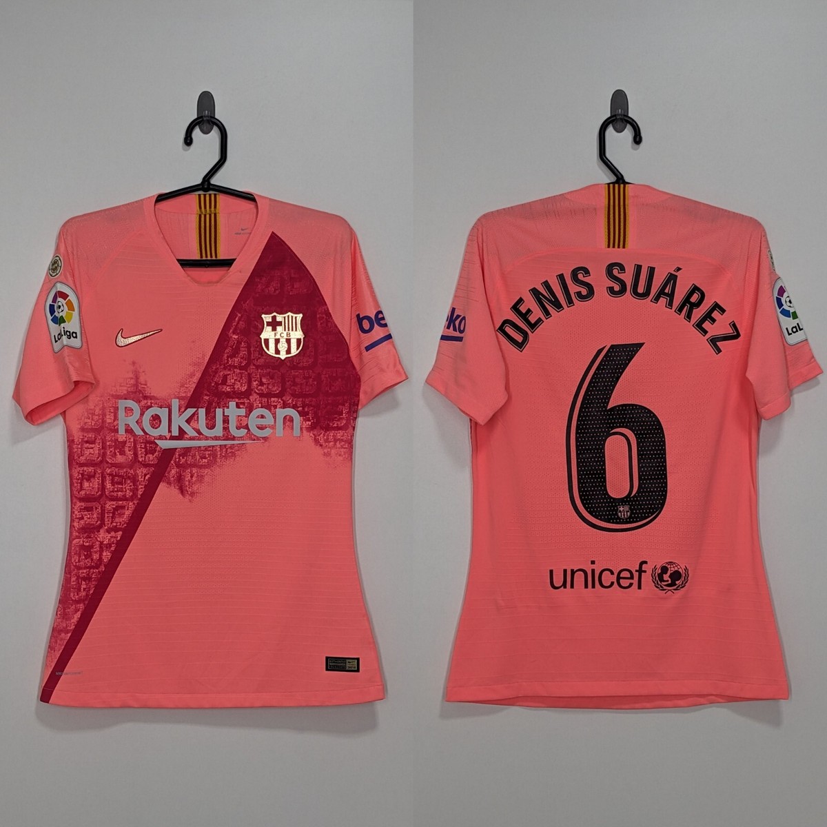 2018-19 FC BARCELONA Third Match prepared Worn Shirt NikeIssue D