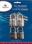 Stainless Steel Marine Padlocks Set of 4 Shackle Padlock Lock Keyed Alike  PAD1 - Bild 1 von 2