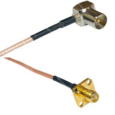 RG316 DVB Pal Male Angle to RP-SMA Female Flange RF Cable Rapid-SHIP LOT