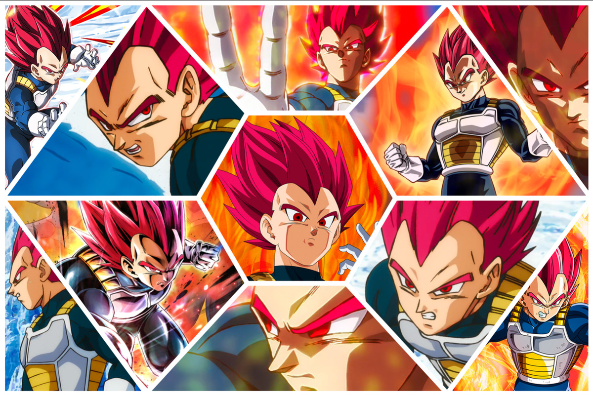 Dragon Ball Super SSJ Blue Goku Collage 18in x 12in Free Shipping