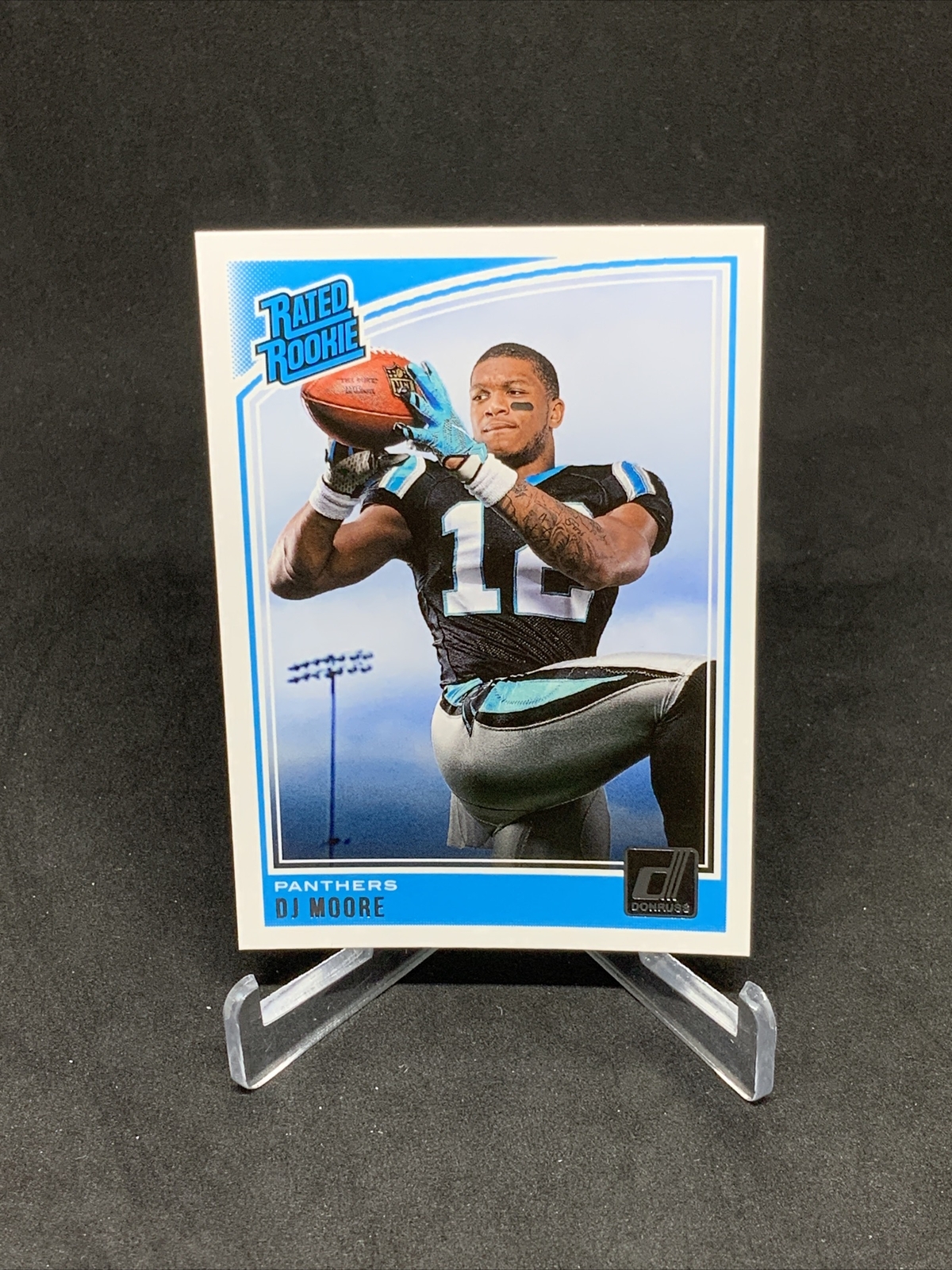 DJ Moore 2018 Donruss Football Aqueous Test SSP
