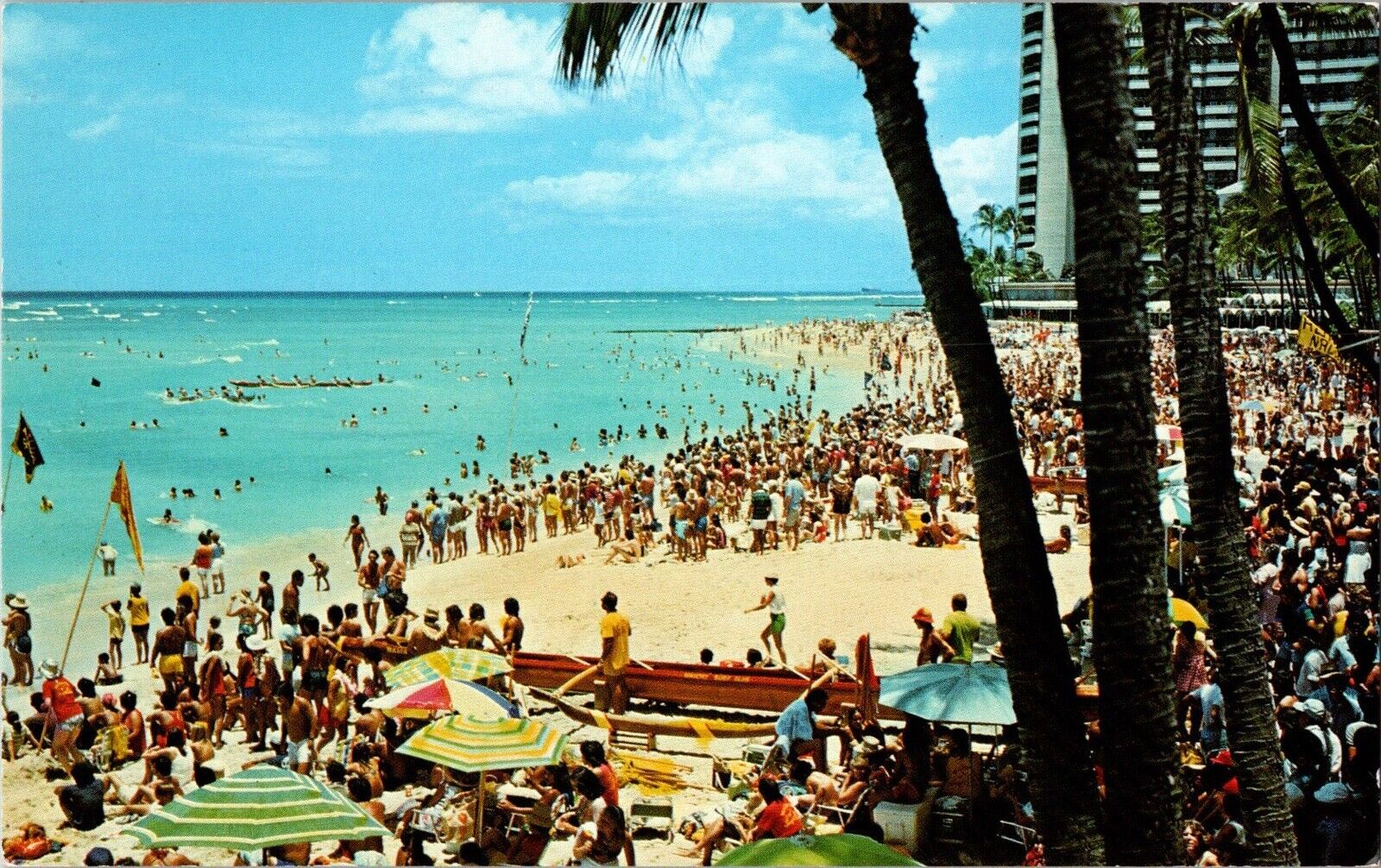 Hawaii Postcard: Holiday Fun In Hawaii- Outrigger Canoe Racing 