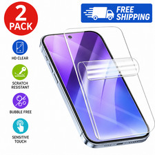 2P Hydrogel Screen Protector For iPhone 17 16 15 14 13 12 11 Pro Max XR XS