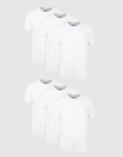 Hanes Mens White Crewneck T-Shirt 6-Pack Unde...