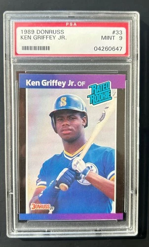 1989 Donruss Rated Rookie Ken Griffey Jr #33 PSA 9 Mint HOF Mariners