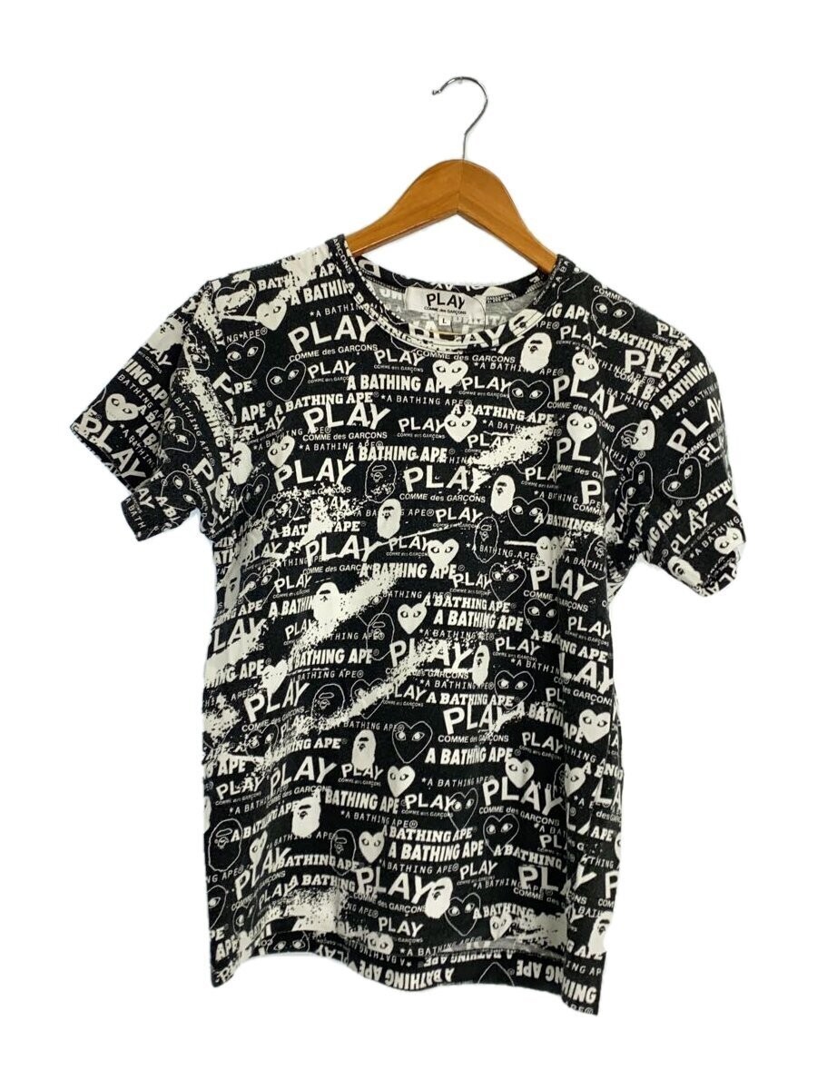 USED 2012 T-SHIRT L COTTON BLK ALL OVER PATTERN ZI-T013 GOOD