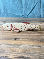 Vintage 8” Fish Spearing Decoy – Hand-Carved Michigan Folk Art