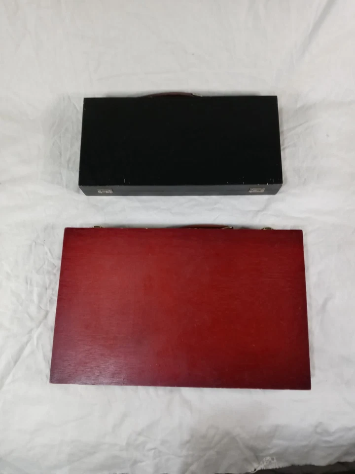 2 Wooden Style Storage Boxes/ Cases Bundle - Image 3 of 4