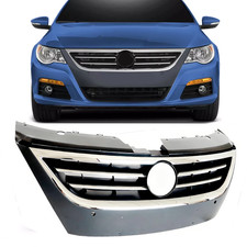 For 2009-2012 Vw Volkswagen Passat Cc Front Bumper Upper Grille Black Chrome