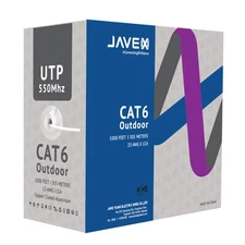 CAT6 UTP Outdoor(1000 Feet), 550Mhz, 23AWG, CCA Ethernet Bulk Cable, Easy-Pul...