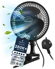 Pro Breeze 6" Clip-On Fan, Quiet Mini Desk Fan with 2 Speeds & 360° Rotation