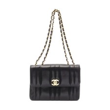 Chanel Mademoiselle Lambskin Shoulder Bag Women Black One Size