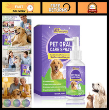 Dental Spray for Dogs - Fresh Breath, Gum Care, Plaque Tartar Control, No Brus