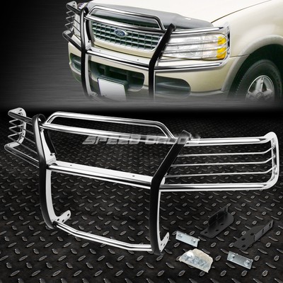 FOR 02-05 FORD EXPLORER 4-DOOR CHROME S.STEEL FRONT BUMPER BRUSH GRILLE GUARD
