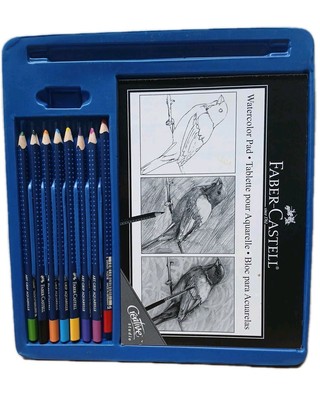 FABER CASTELL 8 PCS WATERCOLOR PENCILS Only Pre Owned No Paint Brush/ Sharpener