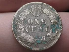 1871 Indian Head One Cent Penny- About Good Details, Bold N, Shipwreck Effect?